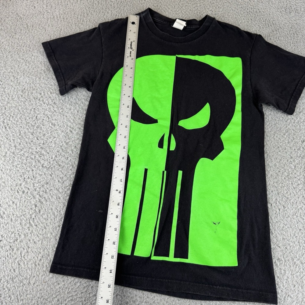 The Punisher Shirt Small Marvel Comics Green Mad Engine Green Short‎ Sleeve Y2K - Picture 8 of 10
